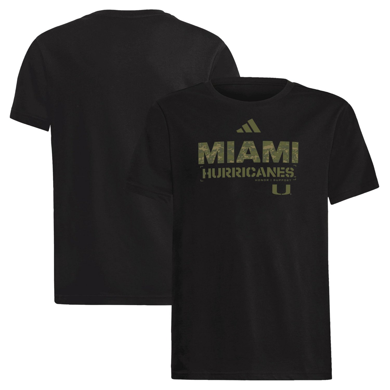 adidas Miami Hurricanes Salute to Service AEROREADY T-Shirt - view number 1