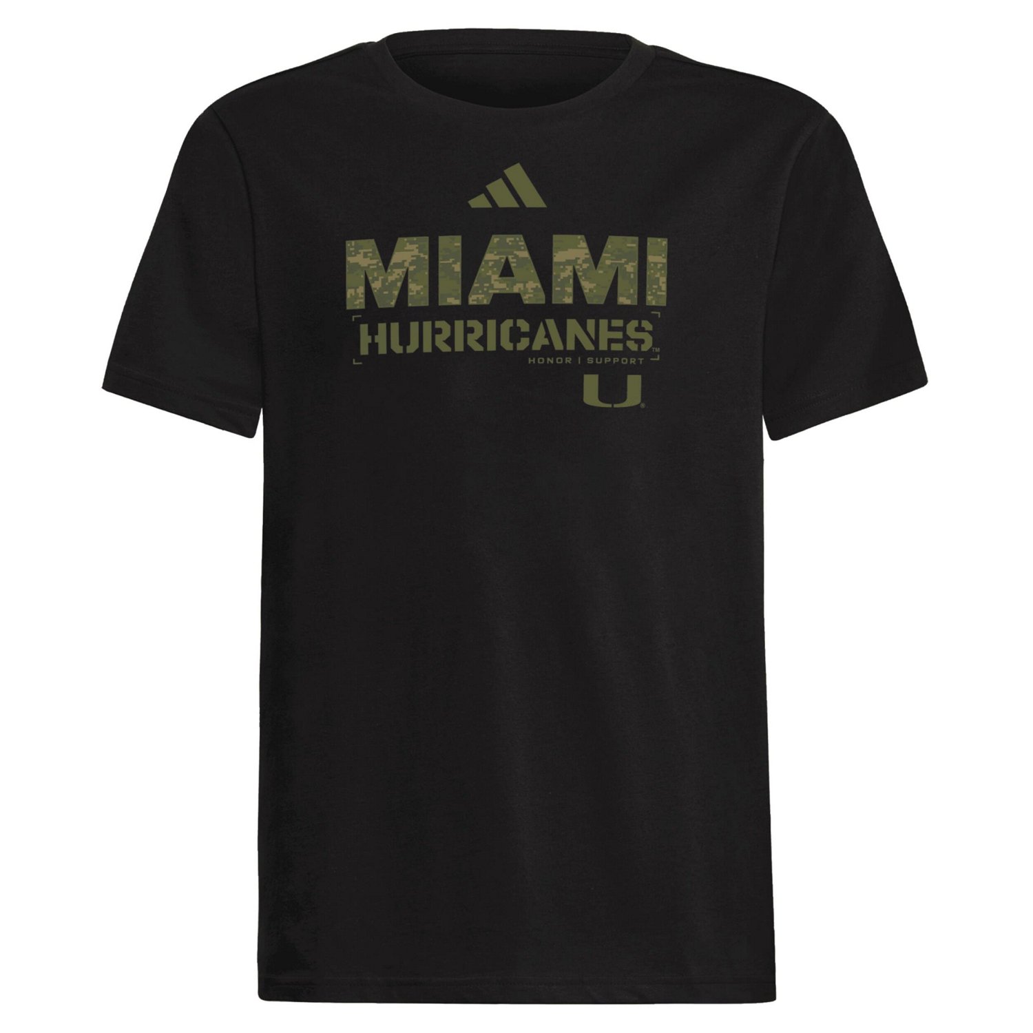 adidas Miami Hurricanes Salute to Service AEROREADY T-Shirt - view number 2