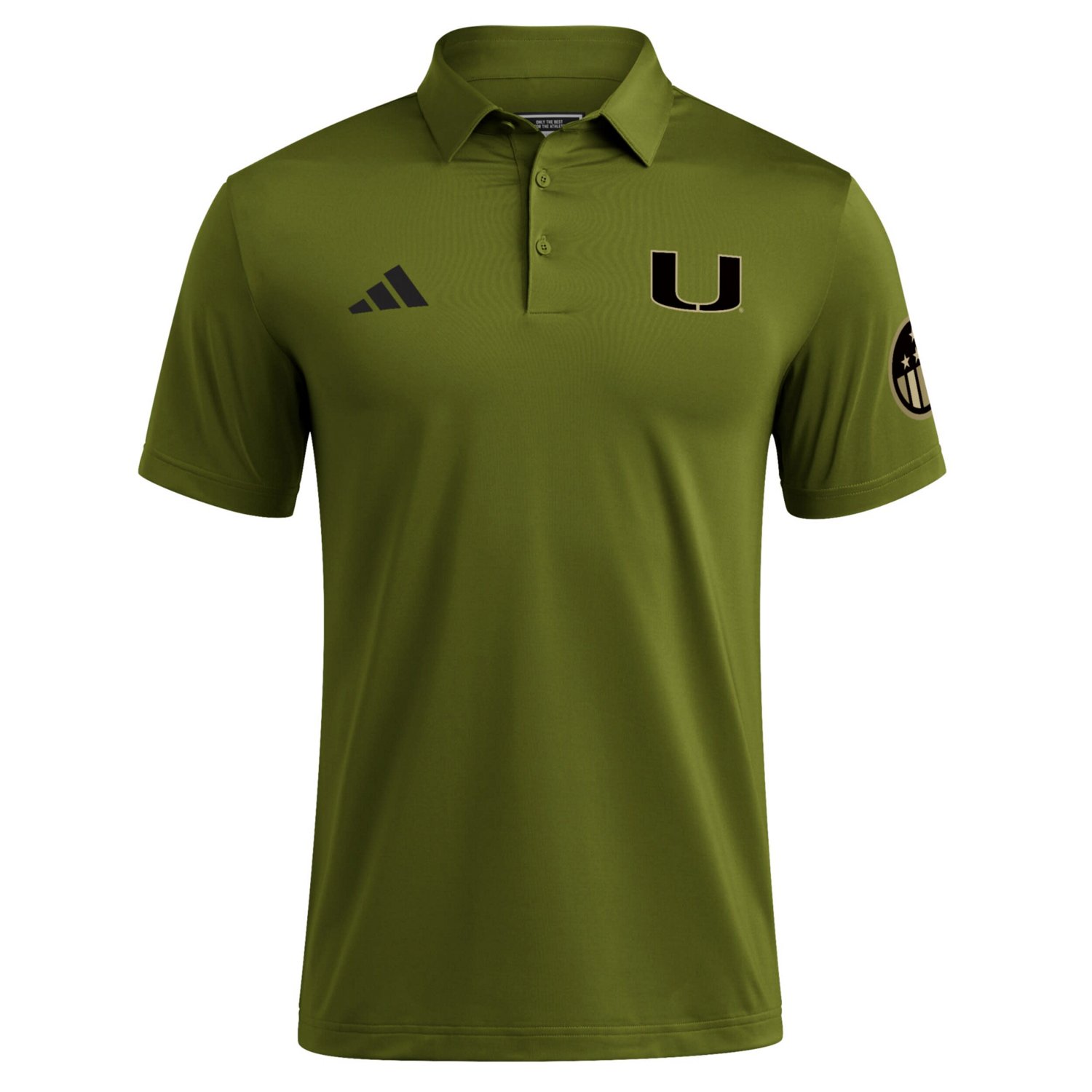 adidas Miami Hurricanes Salute to Service Ultimate365 Solid Polo - view number 2