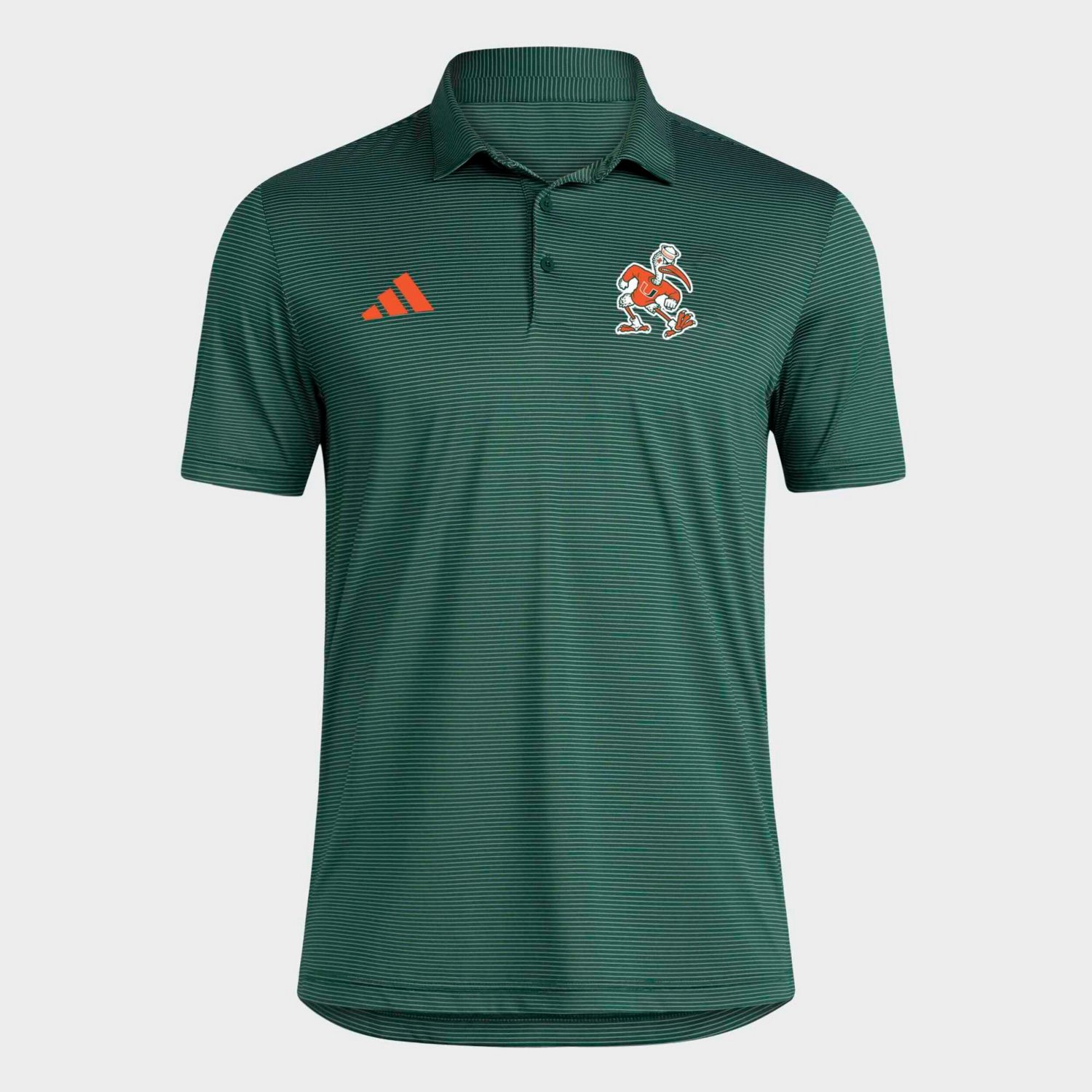 adidas Miami Hurricanes Ultimate 365 Stripe Polo
