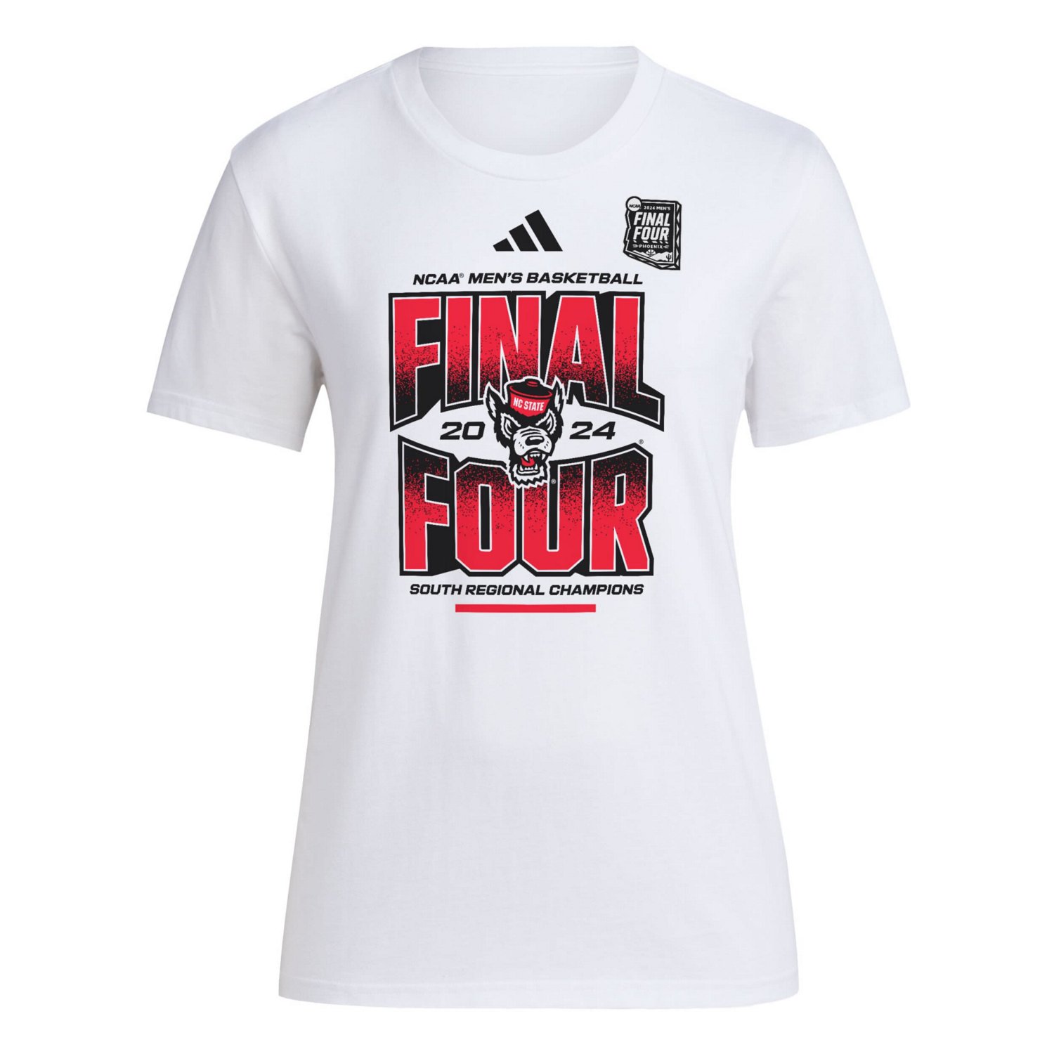 adidas NC State Wolfpack 2024 NCAA Men's Basketball Tournament March Madness Final Four Locker Room T-Shirt - view number 2
