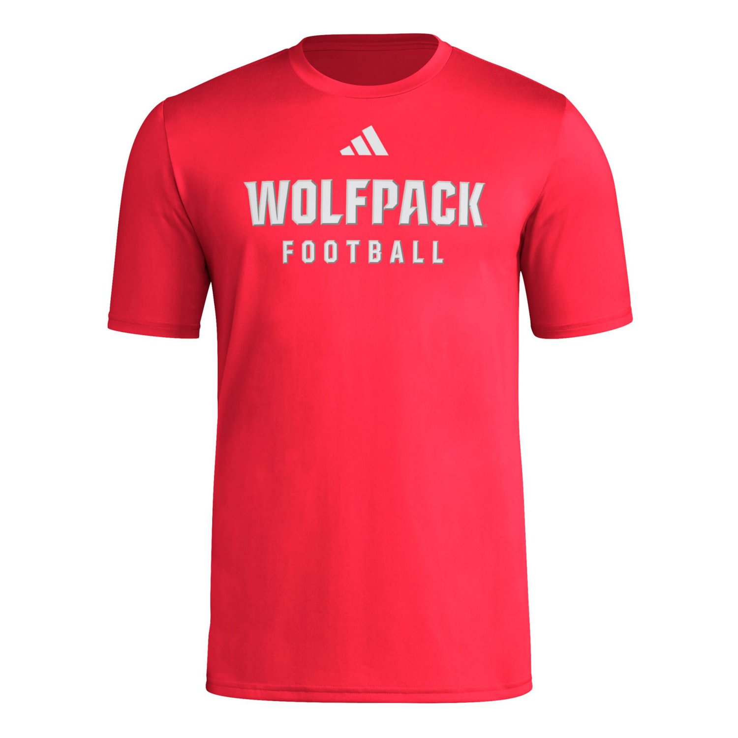 adidas NC State Wolfpack Locker Practice Football Pre-Game T-Shirt - view number 2