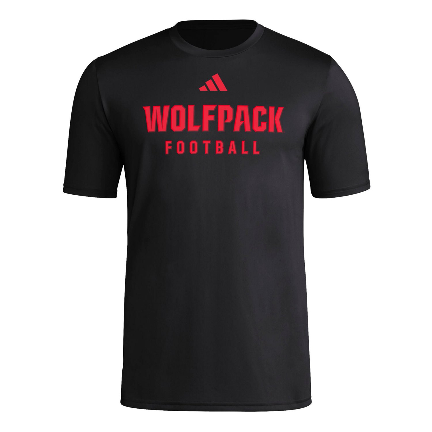 adidas NC State Wolfpack Locker Practice Football Pre-Game T-Shirt - view number 2