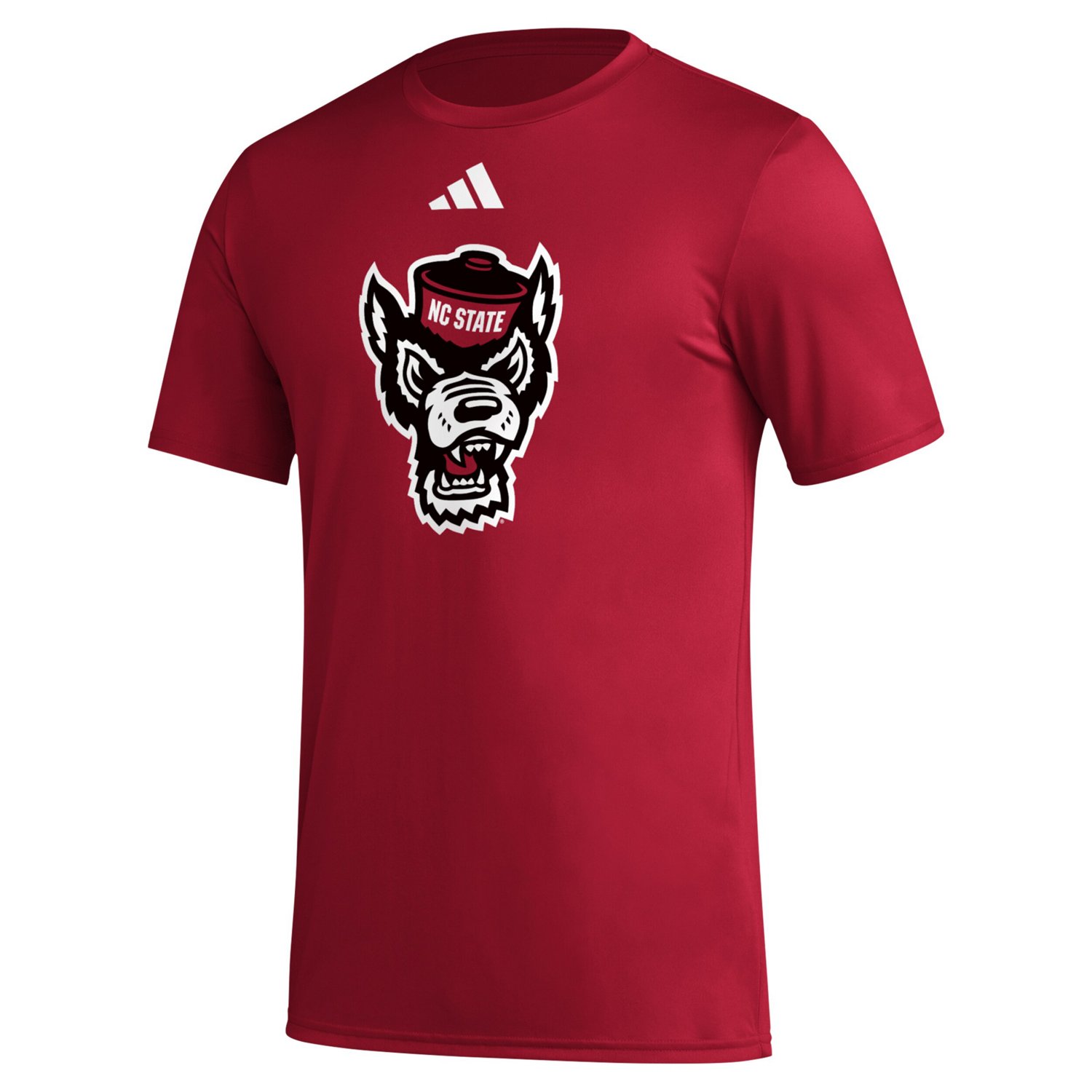 adidas NC State Wolfpack Primary Locker Logo Pre-Game AEROREADY T-Shirt                                                          - view number 2