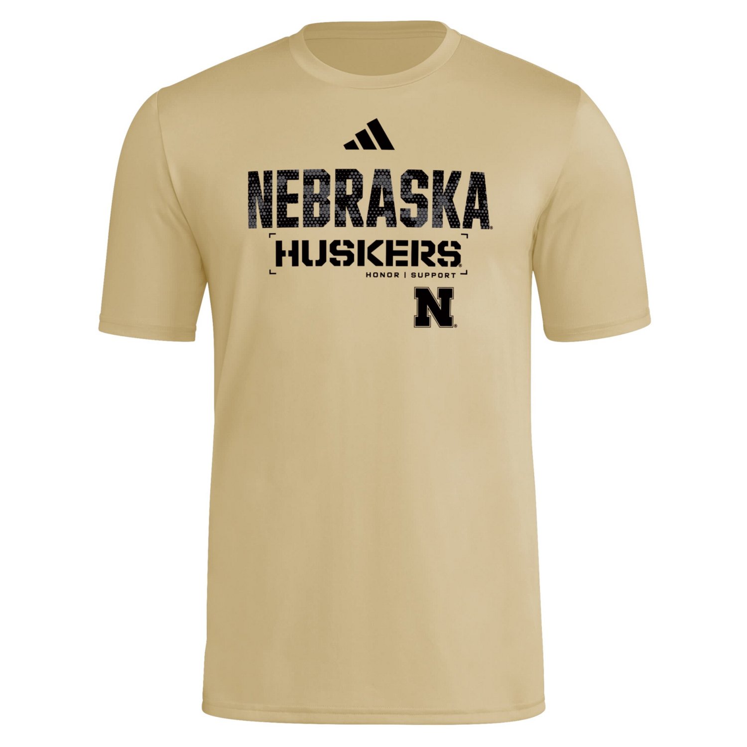 adidas Nebraska Huskers 2025 Military Appreciation Pre-Game AEROREADY T-Shirt - view number 2