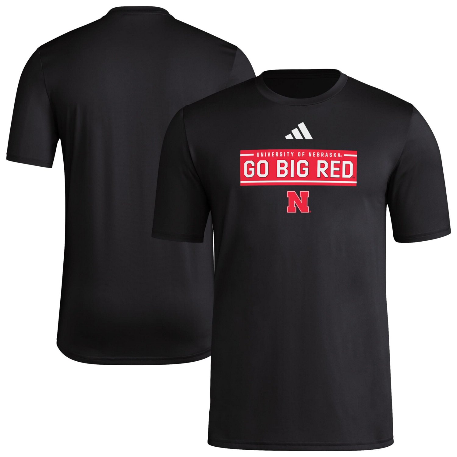 adidas Nebraska Huskers Locker Slogan Pre-Game T-Shirt - view number 1
