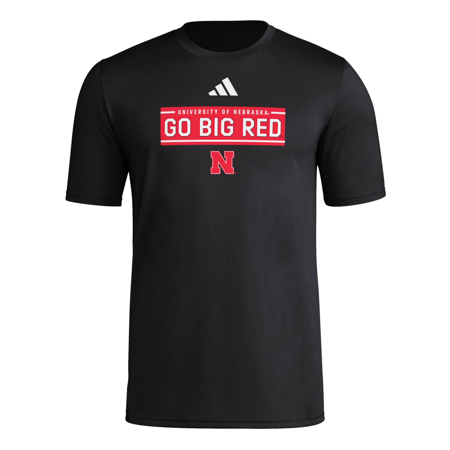 adidas Nebraska Huskers Locker Slogan Pre-Game T-Shirt - view number 2