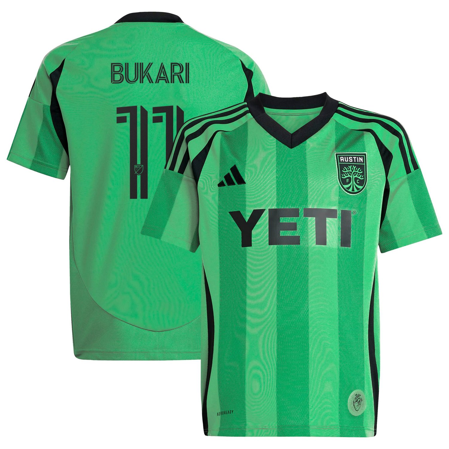 adidas Osman Bukari Austin FC 2025 The Heartbeat Kit Replica Player Jersey