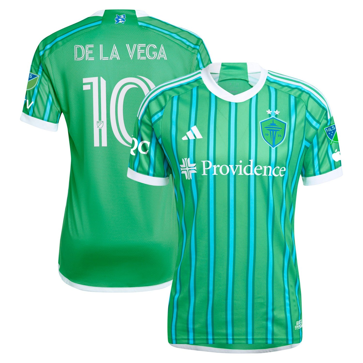 adidas Pedro de la Vega Seattle Sounders FC 2024 The Anniversary Kit Authentic Player Jersey