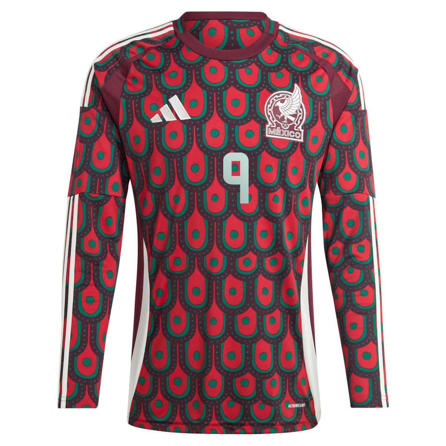 adidas Raul Jimenez Mexico National Team 2024 Home Replica Player Long Sleeve Jersey