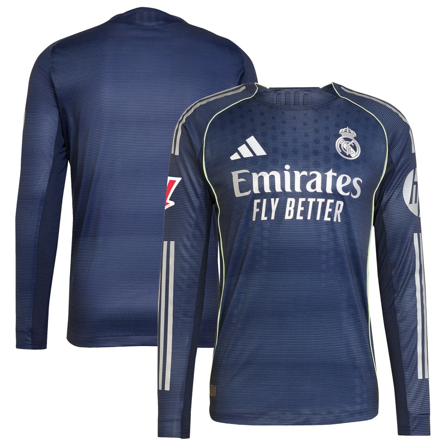 adidas Real Madrid 2025 26 Away Authentic Long Sleeve Jersey