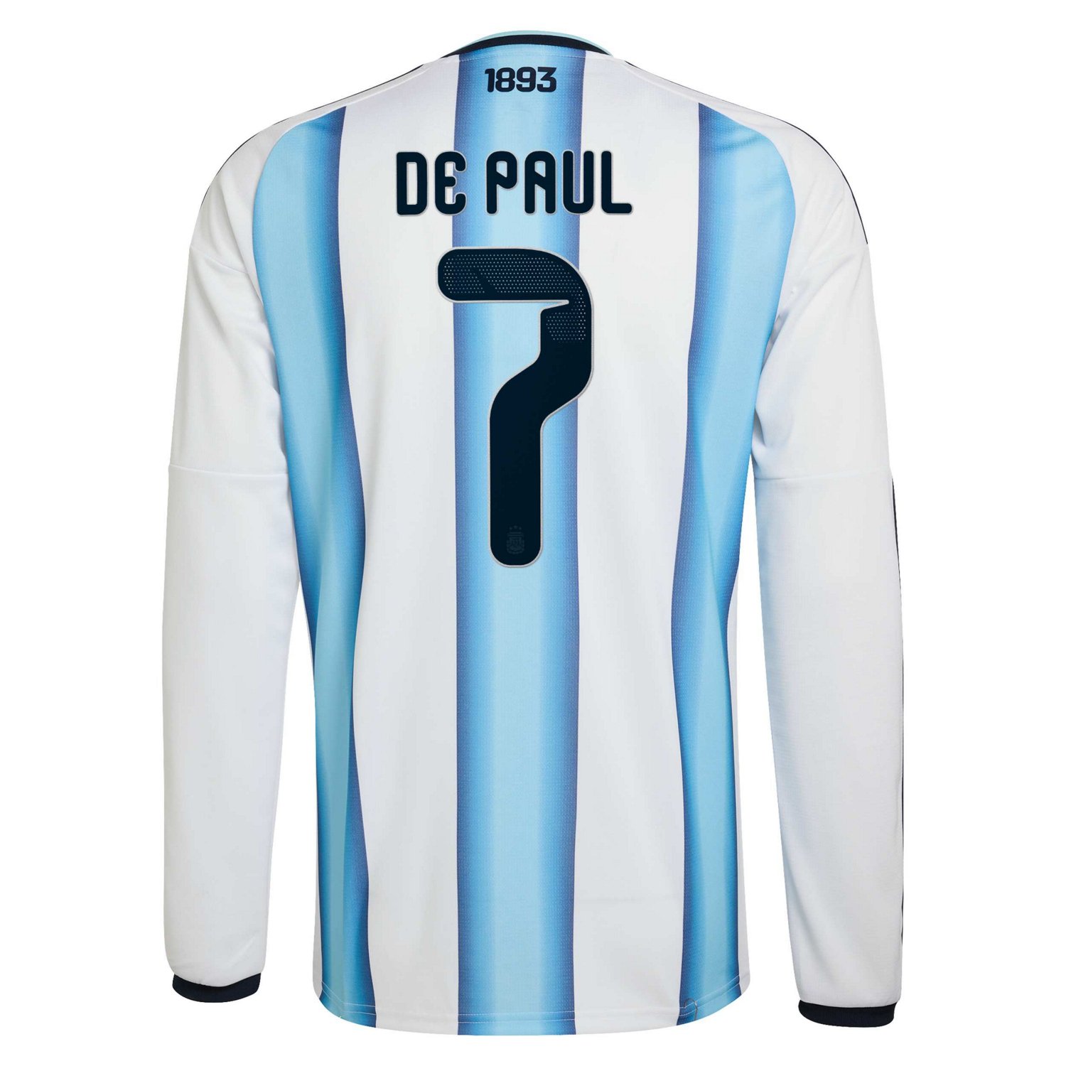 adidas Rodrigo De Paul Argentina National Team 2026 Home Replica Long Sleeve Jersey - view number 3