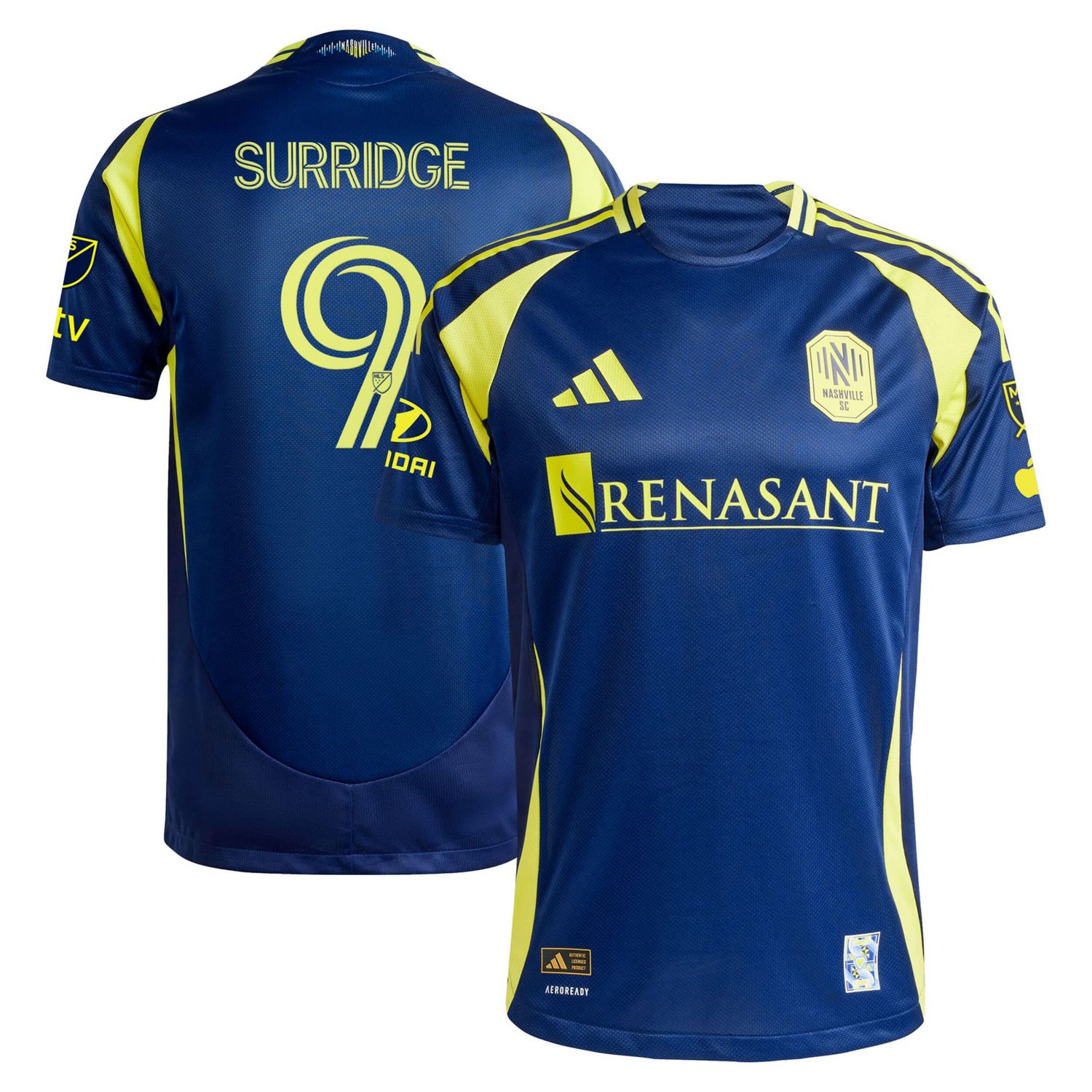 adidas Sam Surridge Nashville SC 2025 The Heart Of Nashville Kit Authentic Player Jersey