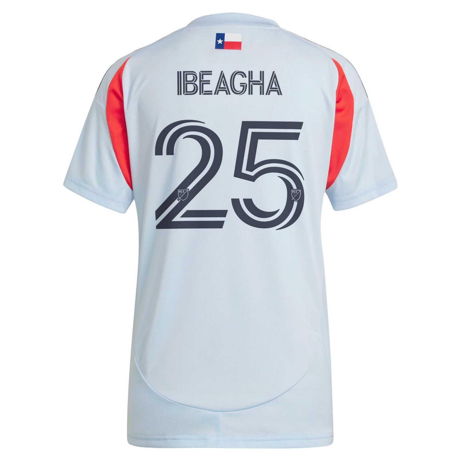 adidas Sebastien Ibeagha Light FC Dallas 2025 The Inferno Kit Replica Player Jersey - view number 3