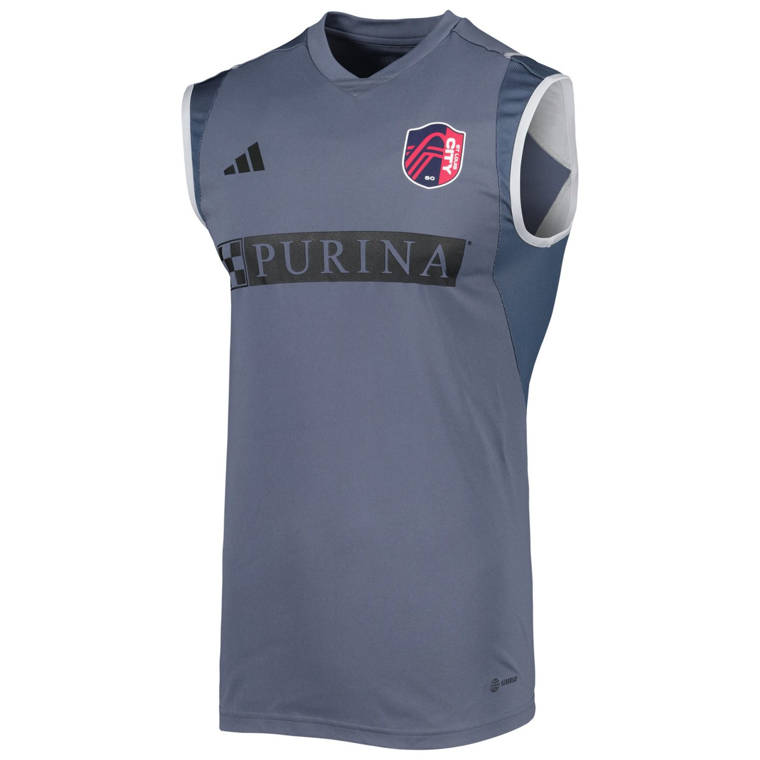adidas St Louis City SC 2023 On-Field Sleeveless Training Jersey - view number 2