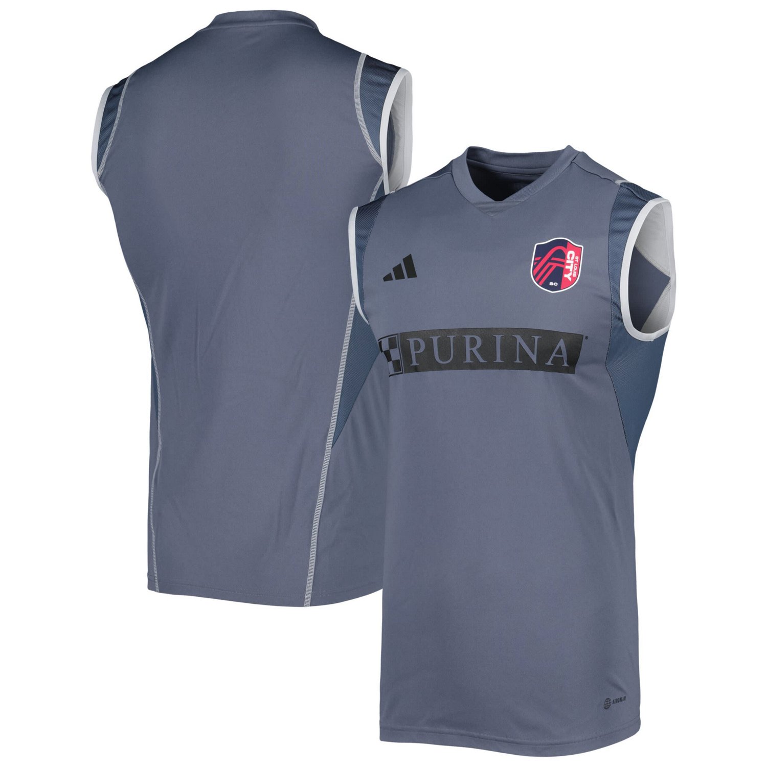 adidas St Louis City SC 2023 On-Field Sleeveless Training Jersey - view number 1