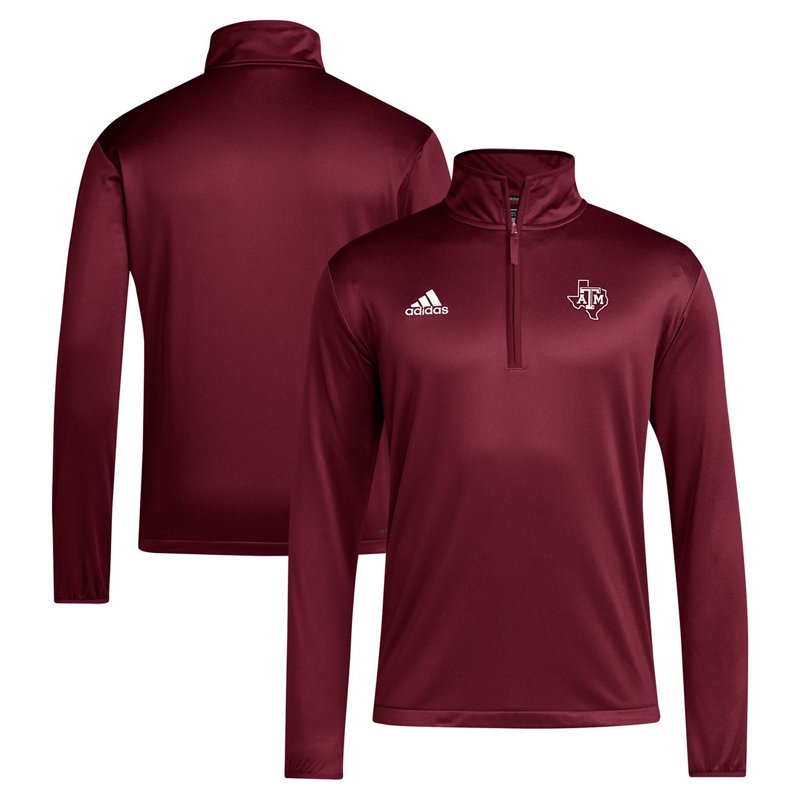 Adidas Texas Am Aggies 2024 Coaches Sideline Quarter-Zip Top-image