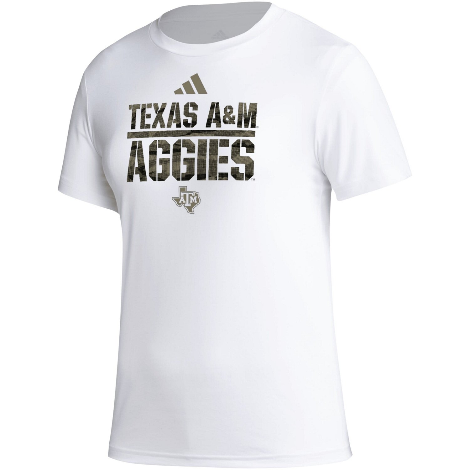 adidas Texas AM Aggies AEROREADY Military Appreciation Pregame T-Shirt - view number 2