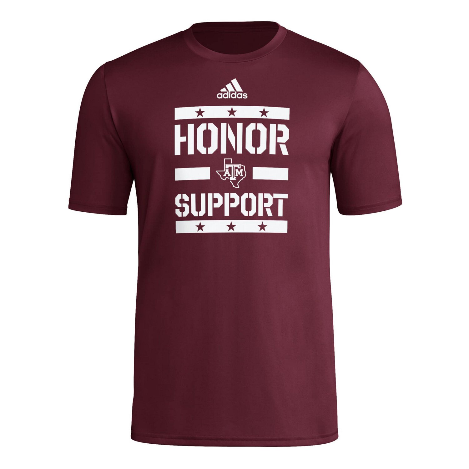 adidas Texas AM Aggies Honor  Support Pre-Game T-Shirt - view number 2