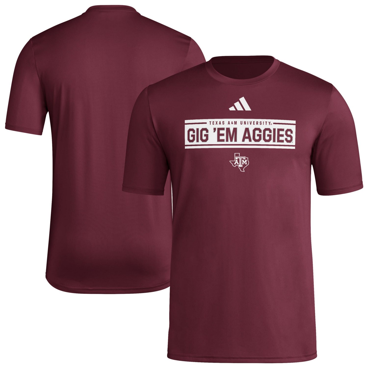 adidas Texas AM Aggies Locker Slogan Pre-Game T-Shirt