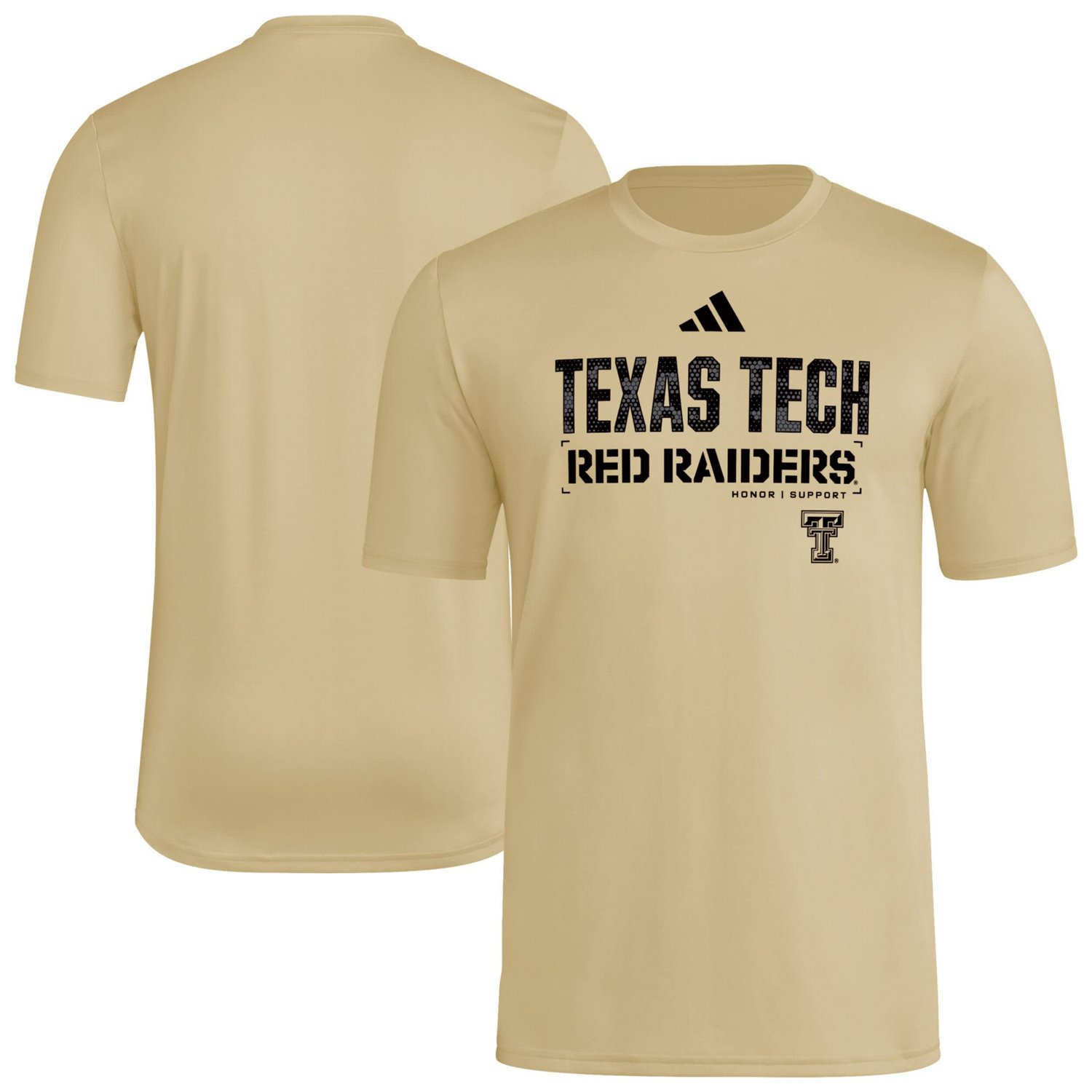 adidas Texas Tech Red Raiders 2025 Military Appreciation Pre-Game AEROREADY T-Shirt - view number 1