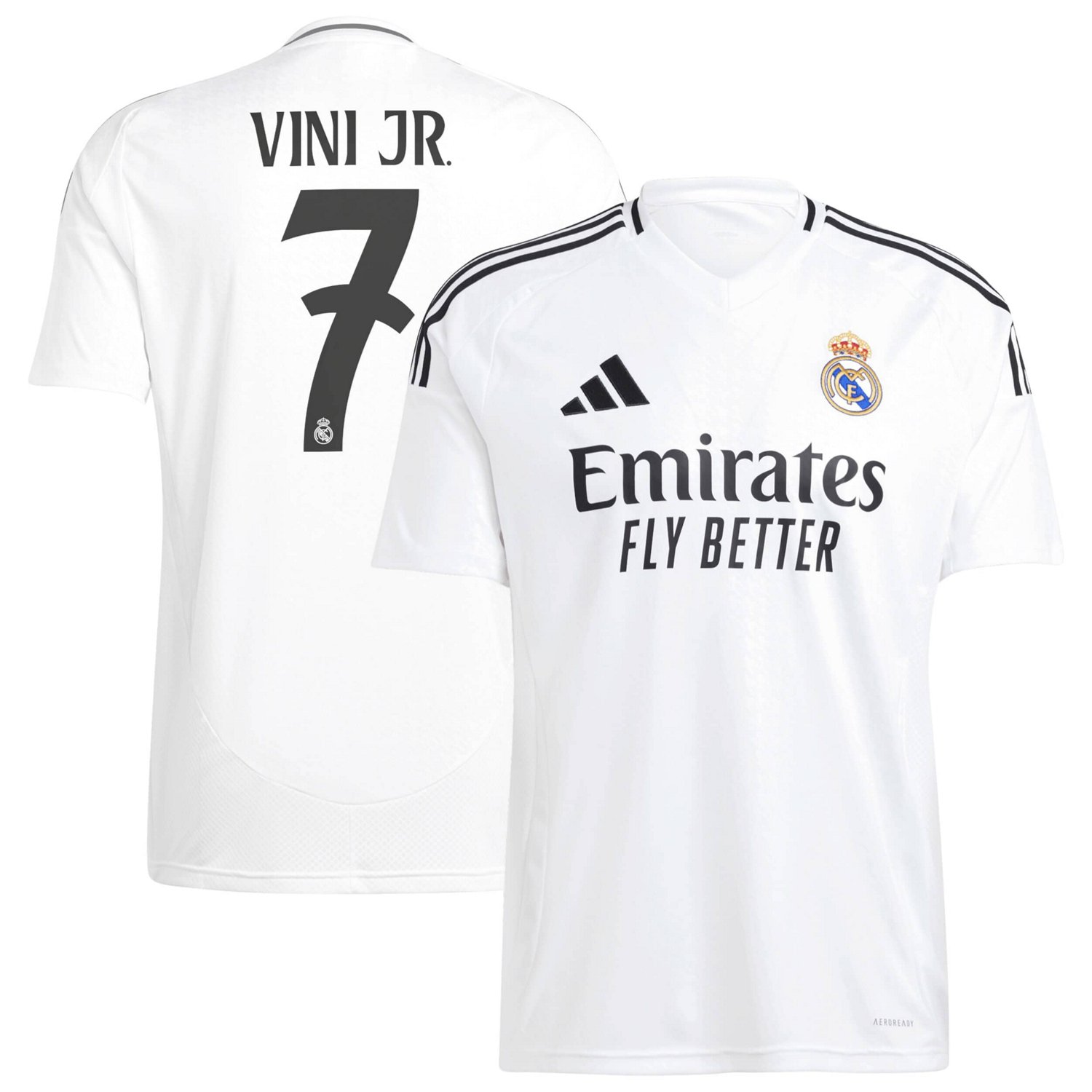 adidas Vini Jr Real Madrid 2024 25 Home Replica Player Jersey