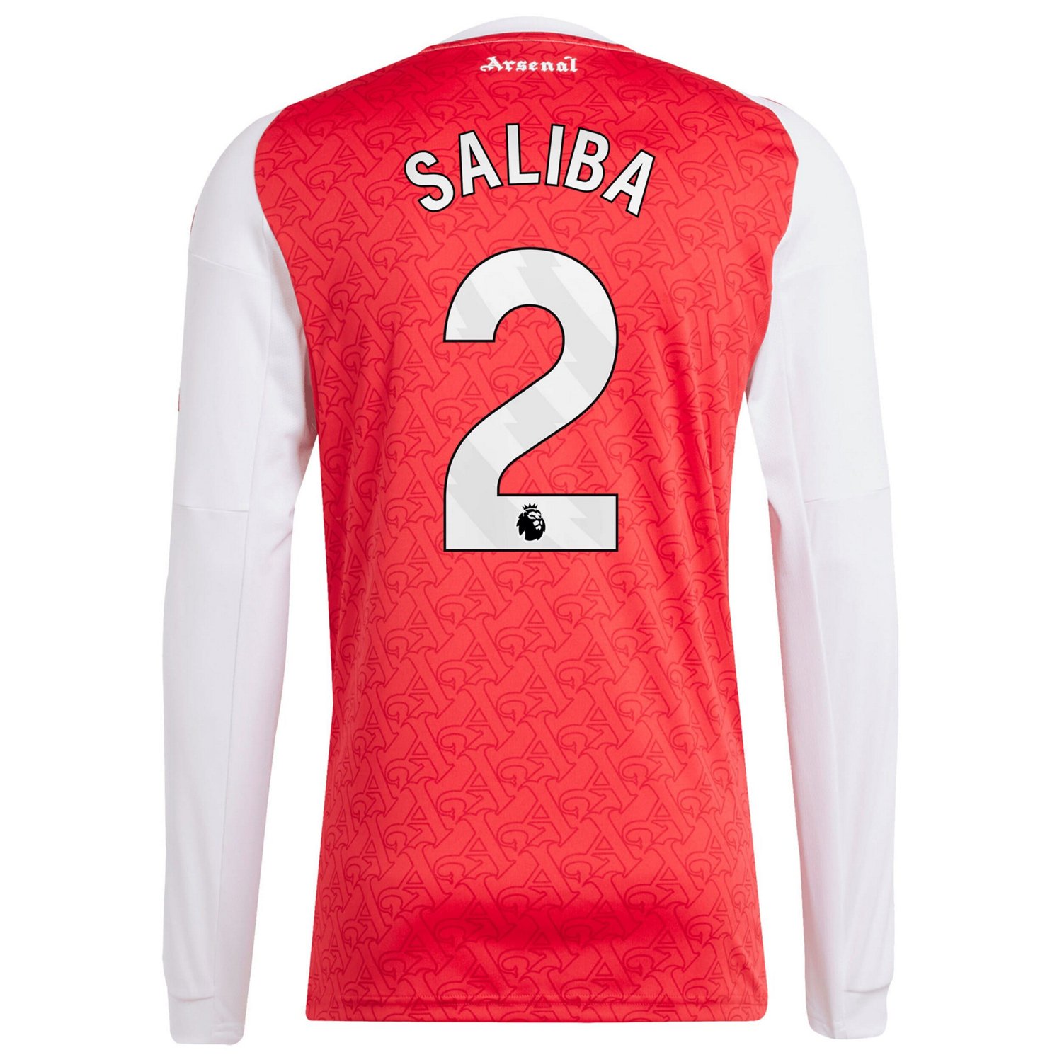 adidas William Saliba Arsenal 2025 26 Home Replica Long Sleeve Player Jersey - view number 3