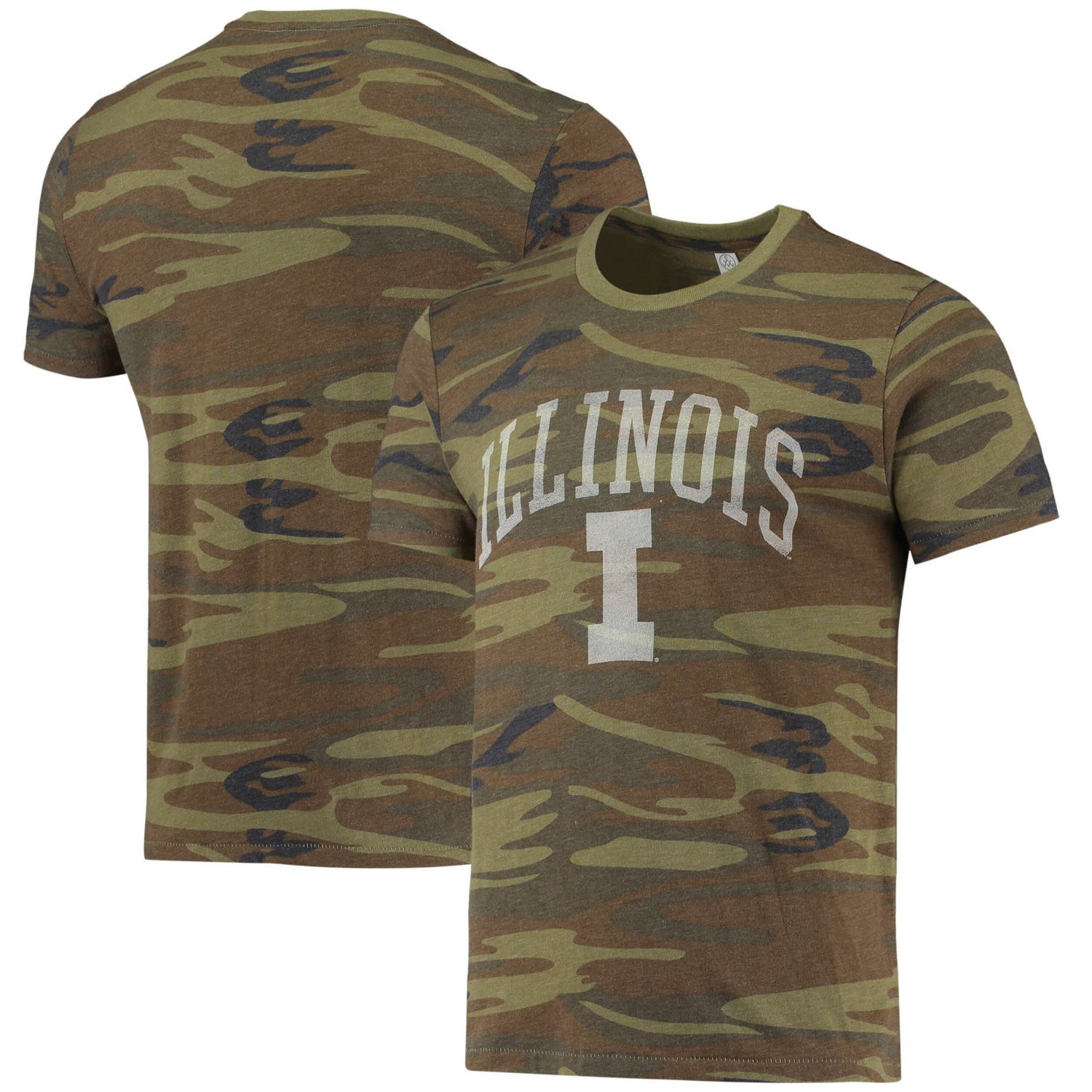 Alternative Apparel Illinois Fighting Illini Arch Logo Tri-Blend T-Shirt