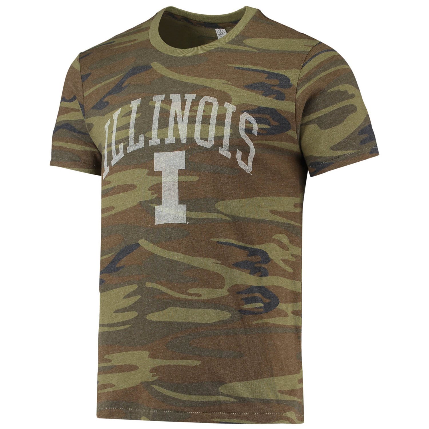 Alternative Apparel Illinois Fighting Illini Arch Logo Tri-Blend T-Shirt - view number 2