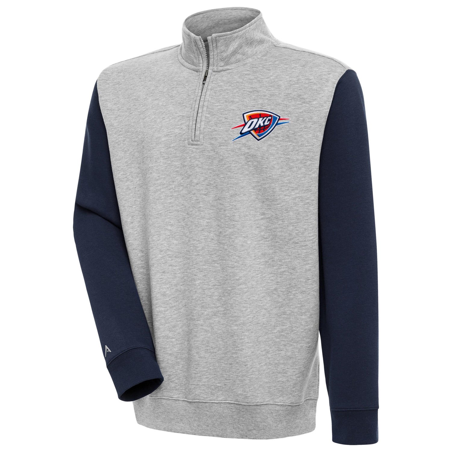 Antigua / Oklahoma City Thunder Victory Colorblock Quarter-Zip Pullover Top