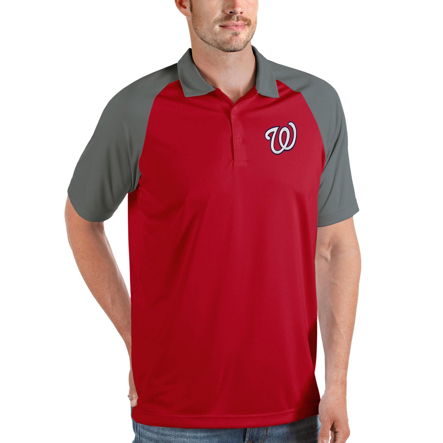 Antigua /Gray Washington Nationals Nova Polo