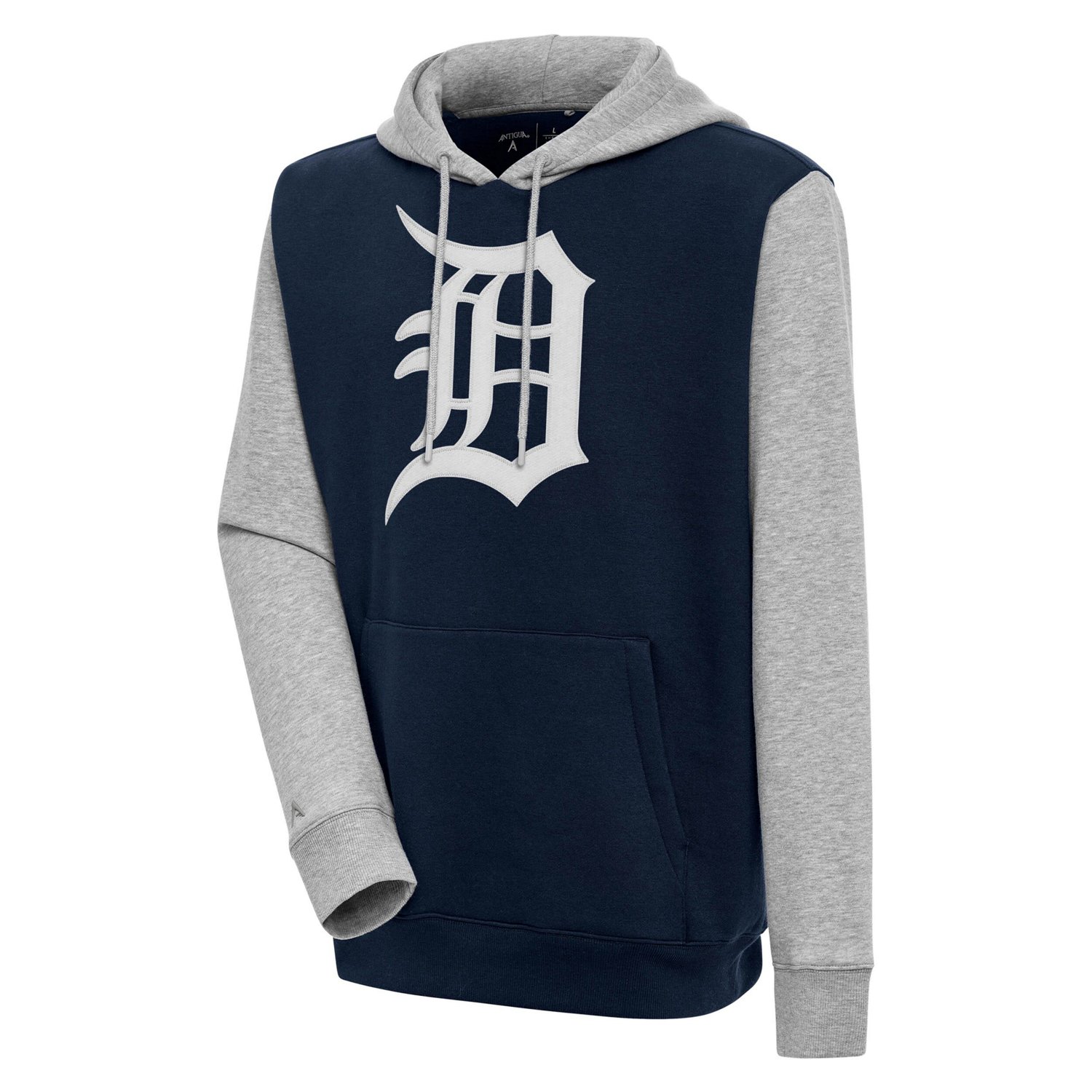 Antigua /Heather Gray Detroit Tigers Victory Pullover Hoodie