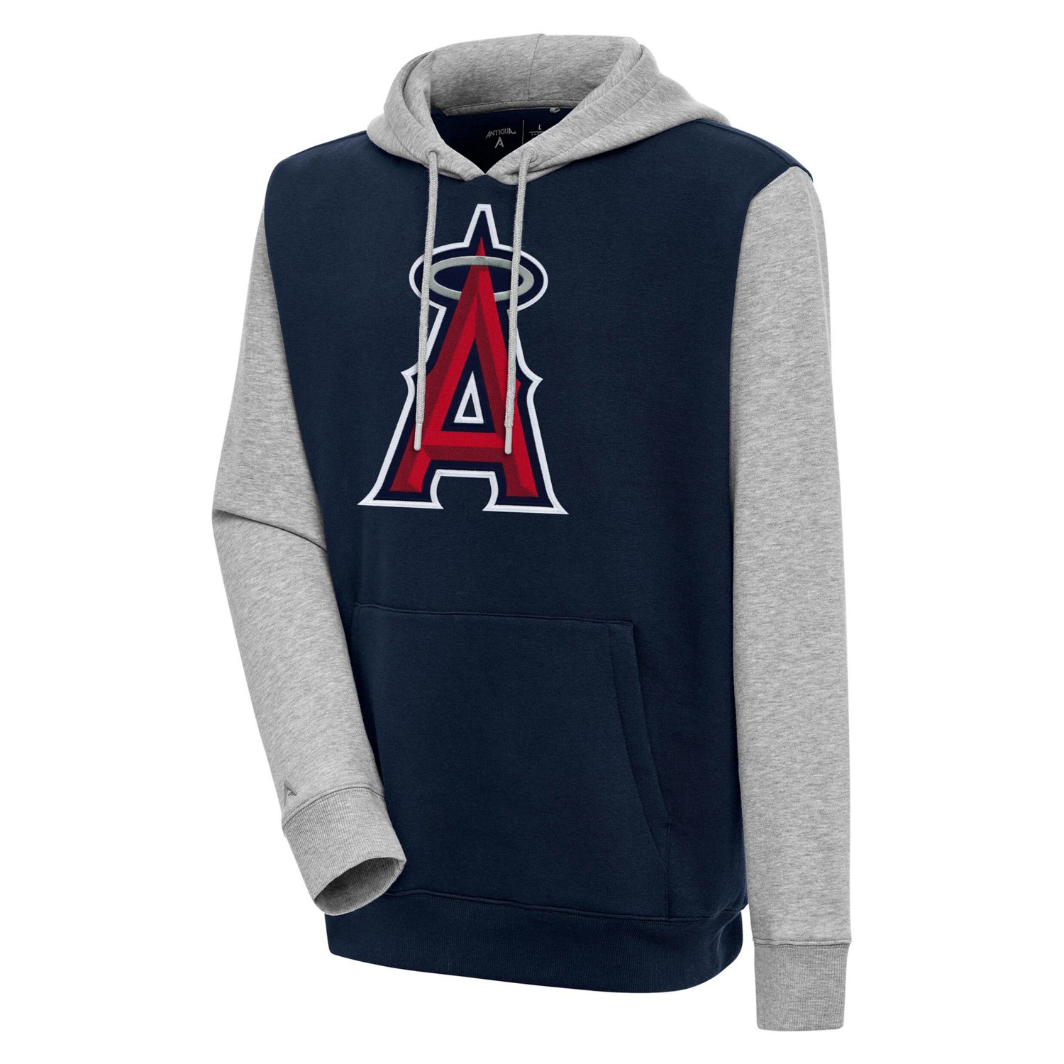 Antigua /Heather Gray Los Angeles Angels Victory Pullover Hoodie