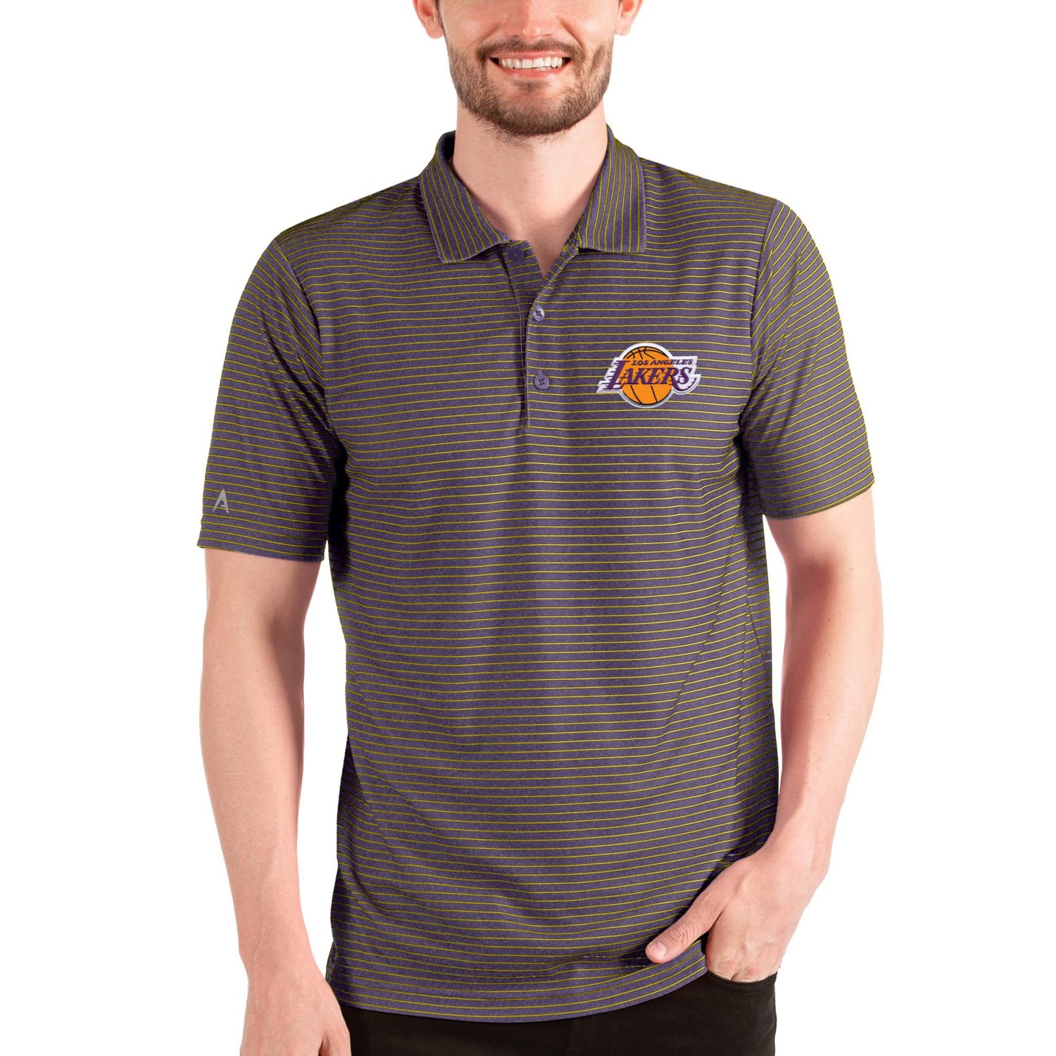 Antigua /White Los Angeles Lakers Esteem Polo