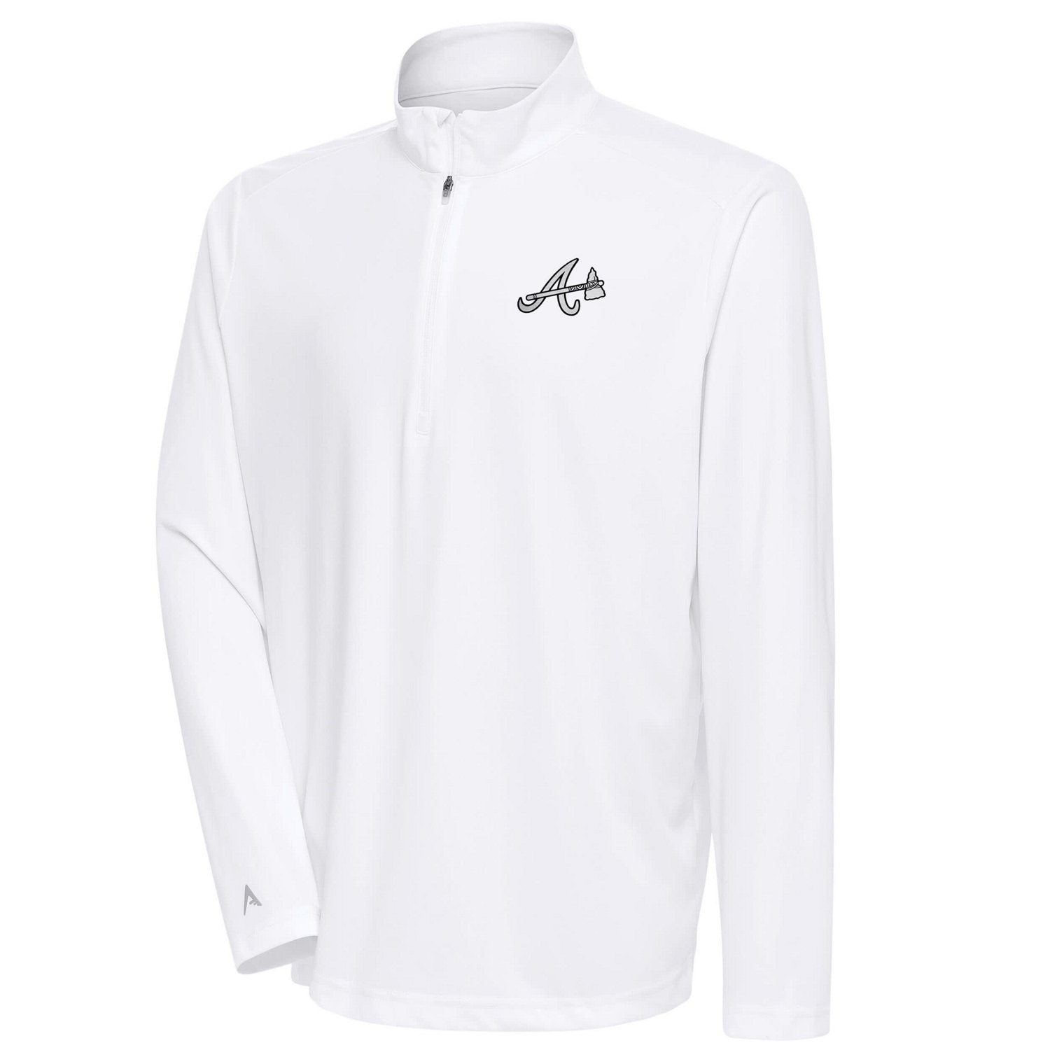 Antigua Atlanta Braves Metallic Tribute Quarter-Zip Top