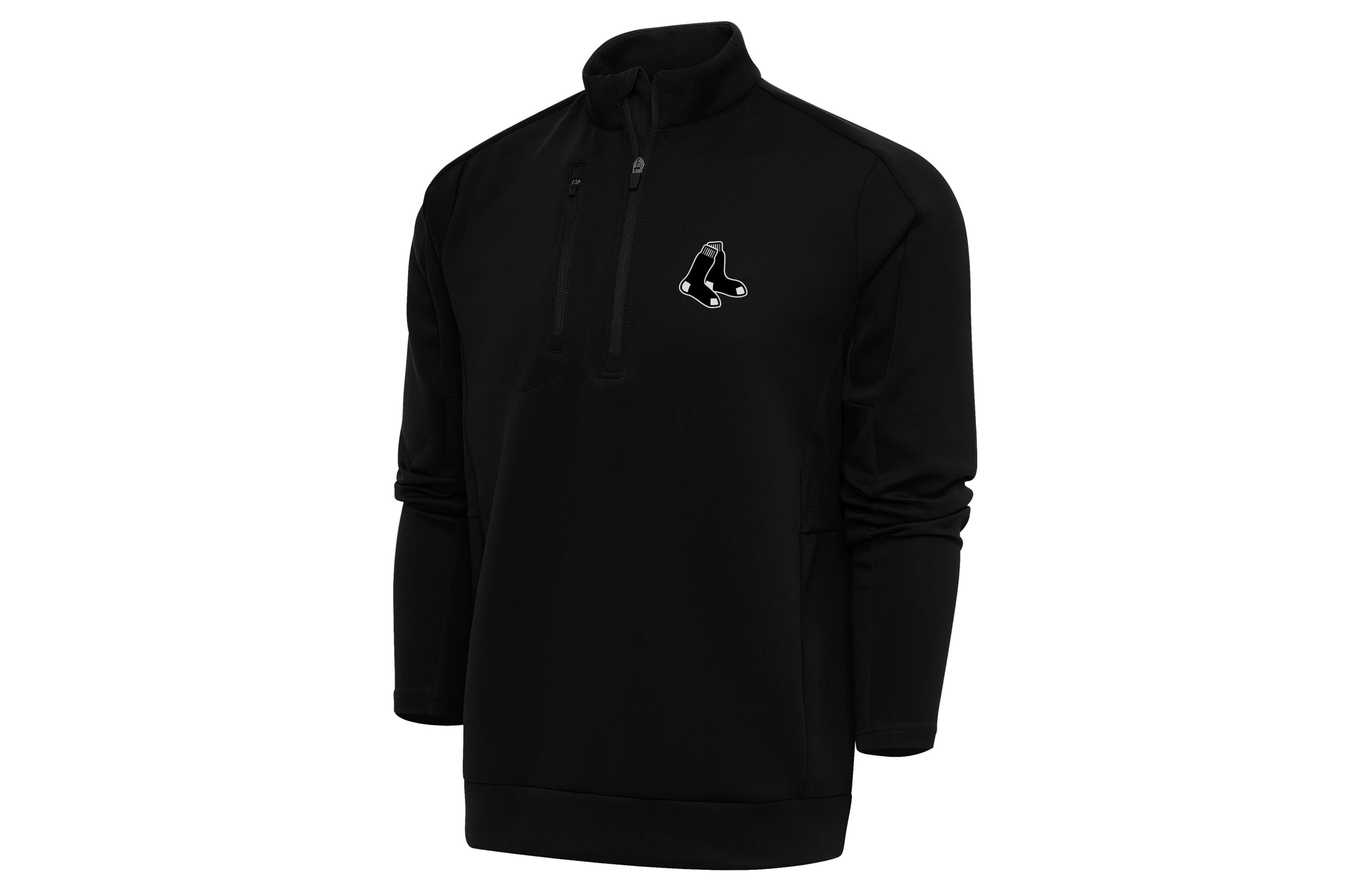 Antigua Boston Red Sox Metallic Generation Quarter-Zip Pullover Top