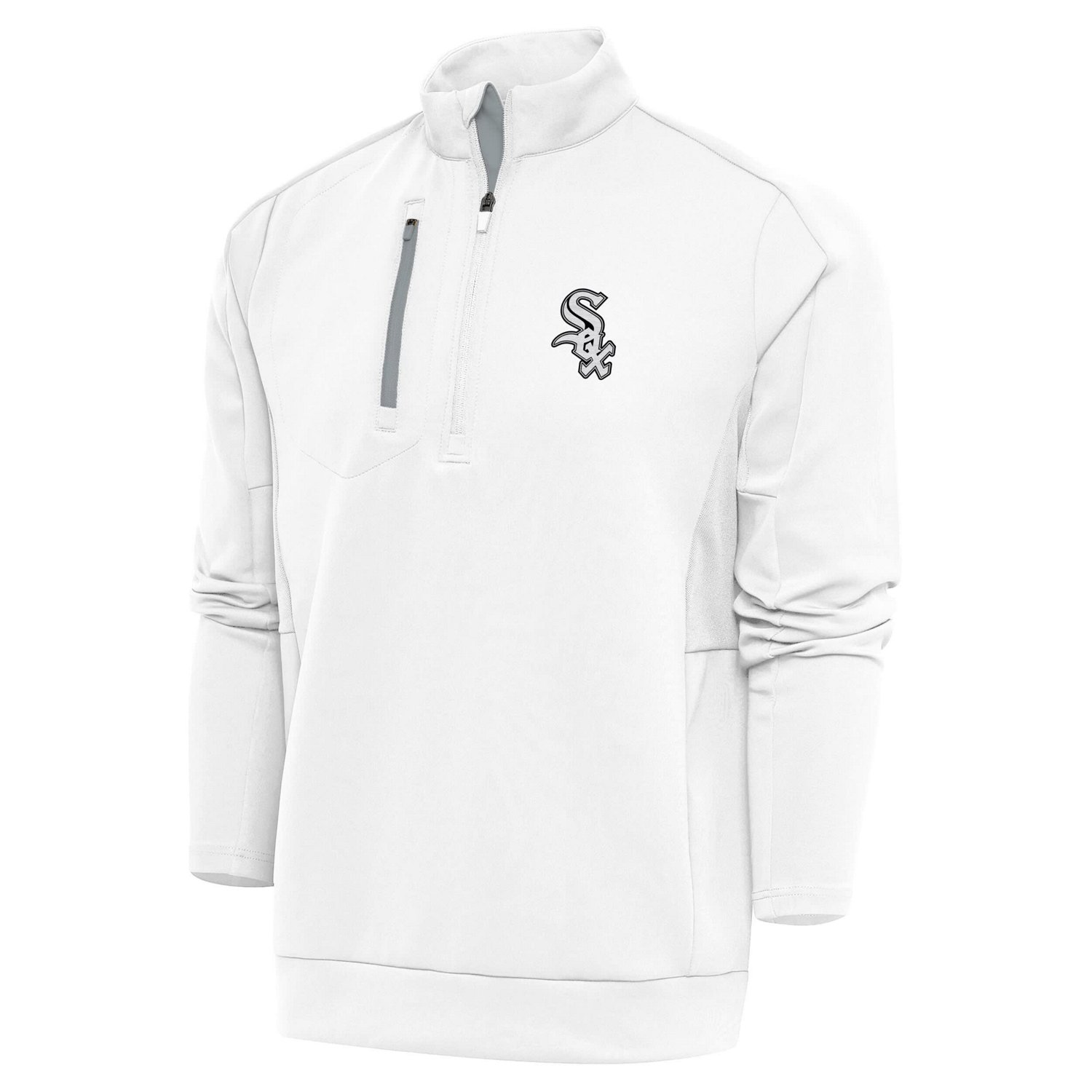 Antigua Chicago White Sox Metallic Generation Quarter-Zip Pullover Top