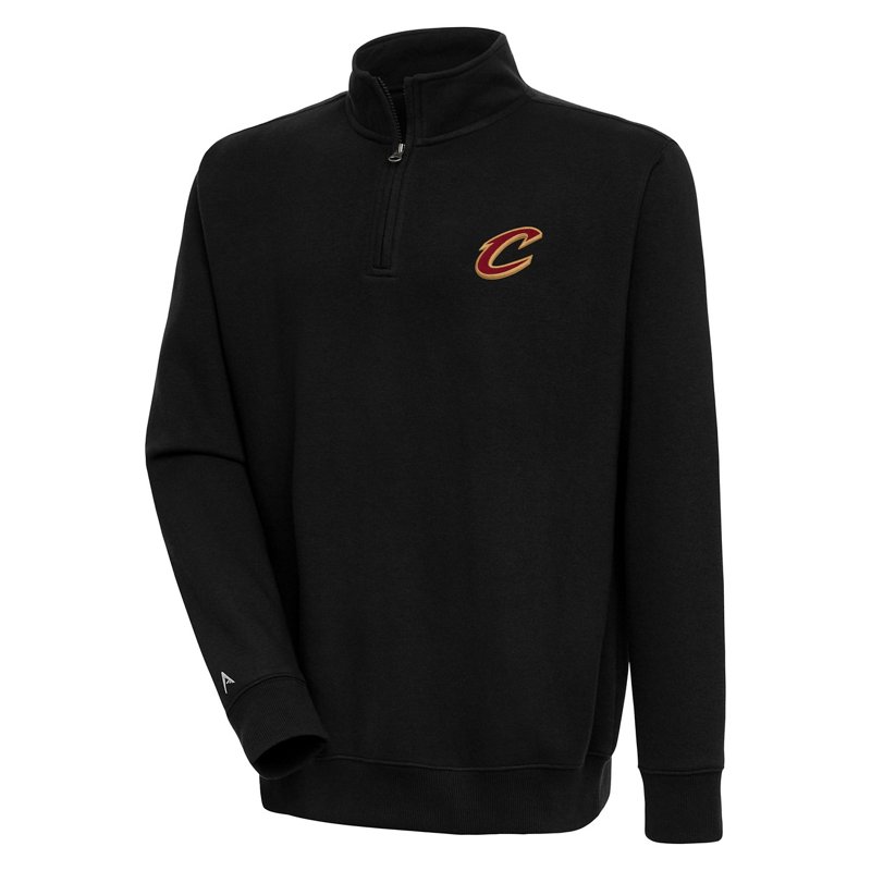 Antigua Men's Black Cleveland Cavaliers Victory Quarter-Zip Pullover - Black