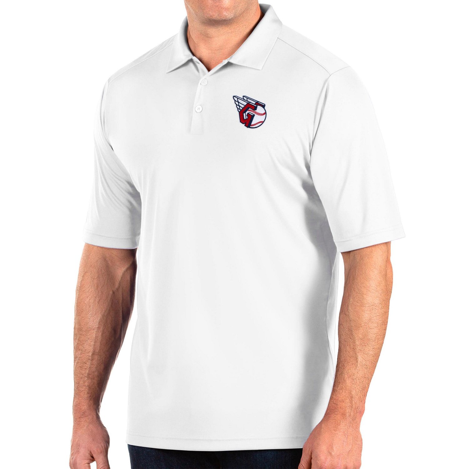 Antigua Cleveland Guardians Big  Tall Tribute Polo
