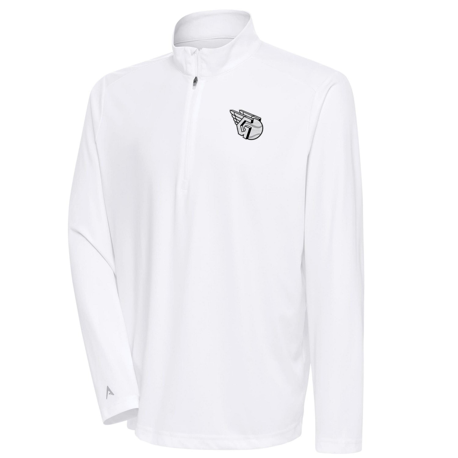 Antigua Cleveland Guardians Metallic Tribute Quarter-Zip Top