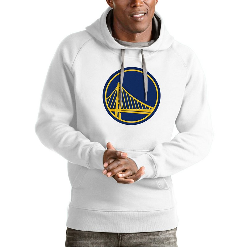 Antigua Golden State Warriors Team Logo Victory Pullover Hoodie-image