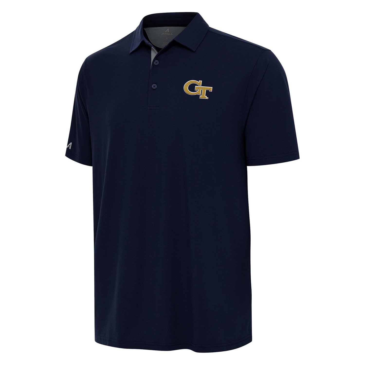 Antigua Gray Georgia Tech Yellow Jackets Era Polo - view number 2
