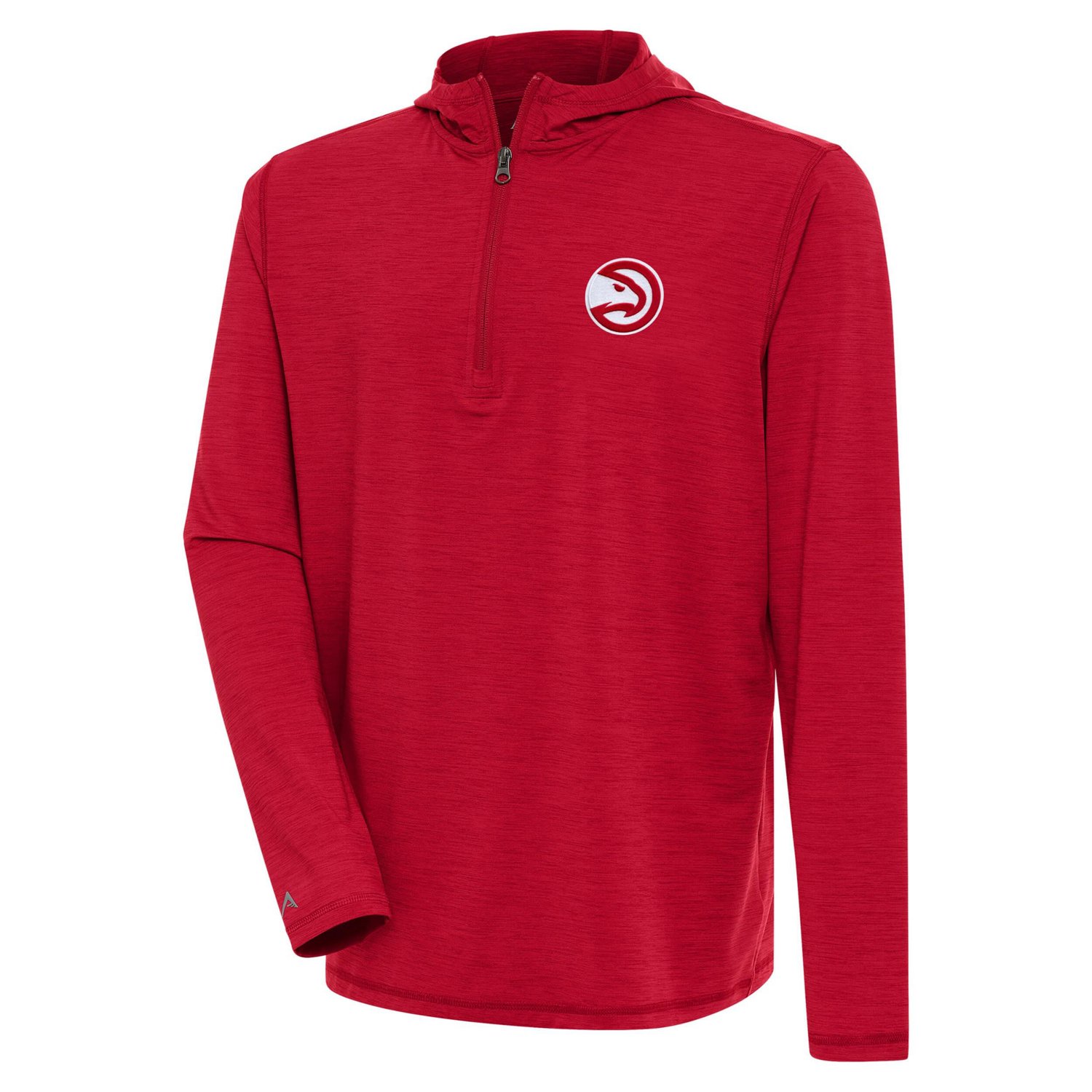 Antigua Heather Atlanta Hawks Tidy Quarter-Zip Lightweight Pullover Top