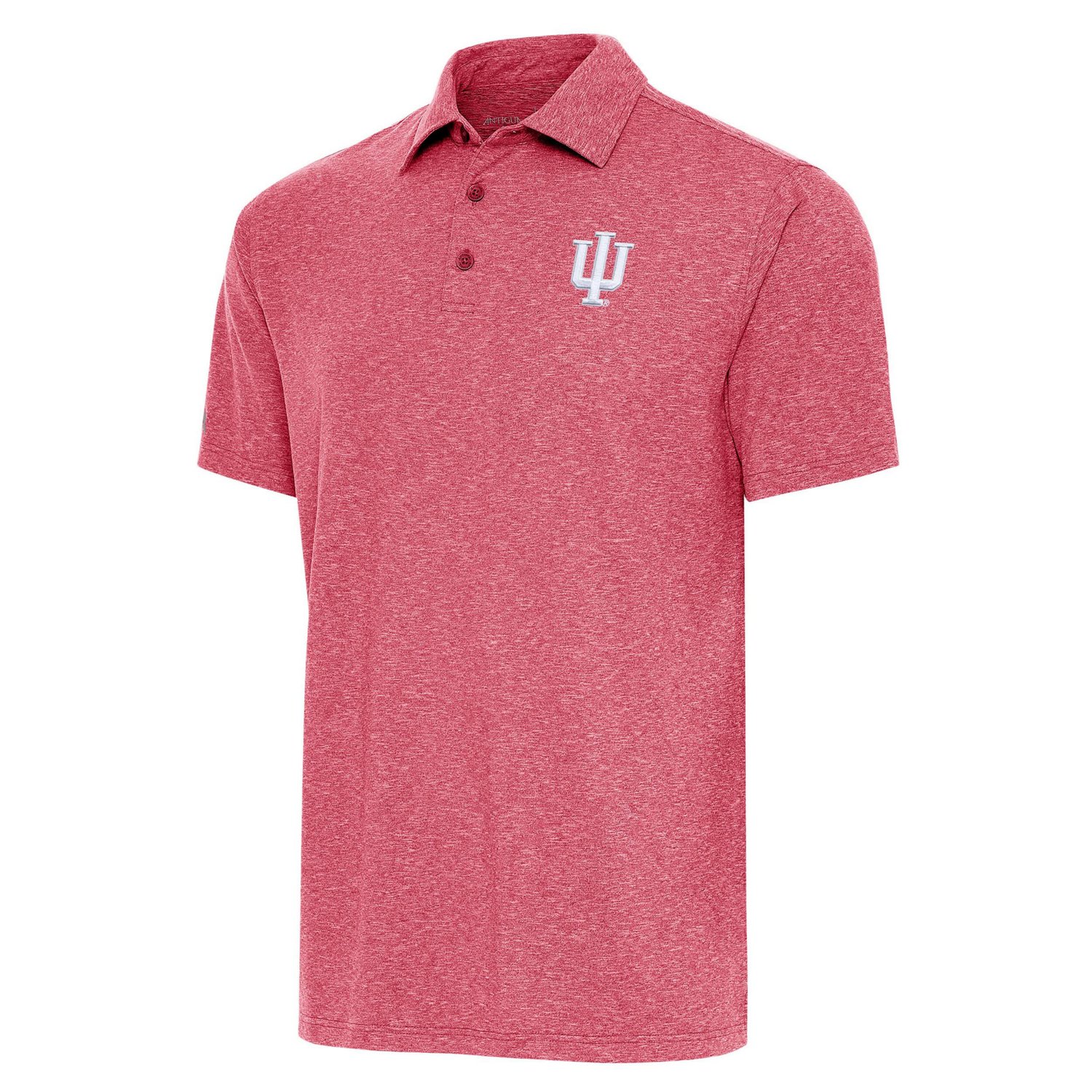 Antigua Heather Crimson Indiana Hoosiers Par 3 Polo                                                                             