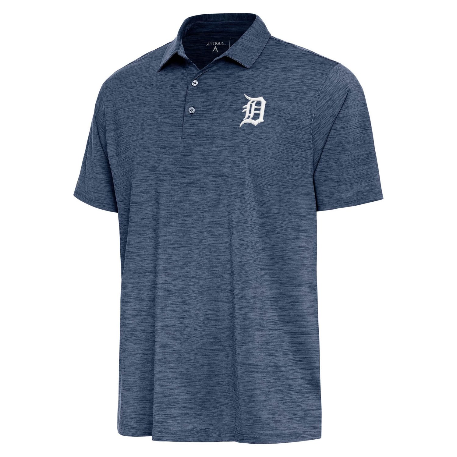Antigua Heather Detroit Tigers Layout Polo