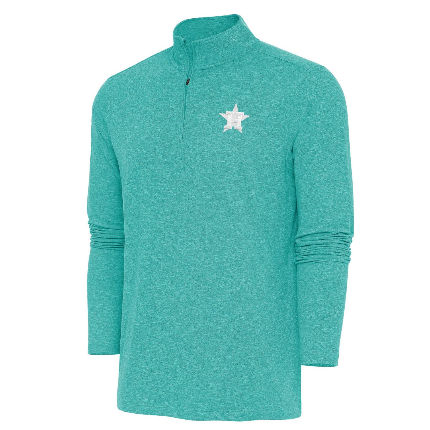 Antigua Heather Houston Astros Hunk Quarter-Zip Top