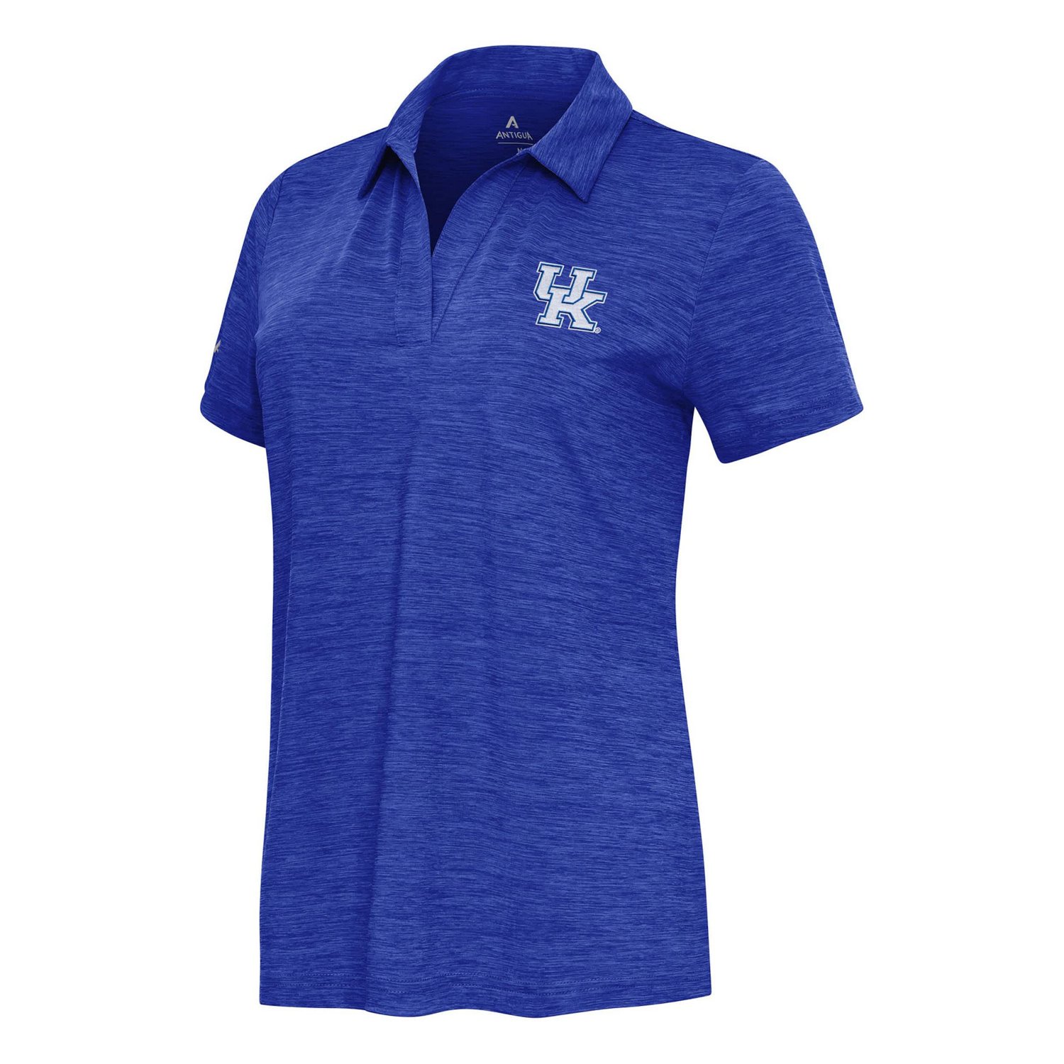 Antigua Heather Kentucky Wildcats Layout V-Neck Polo