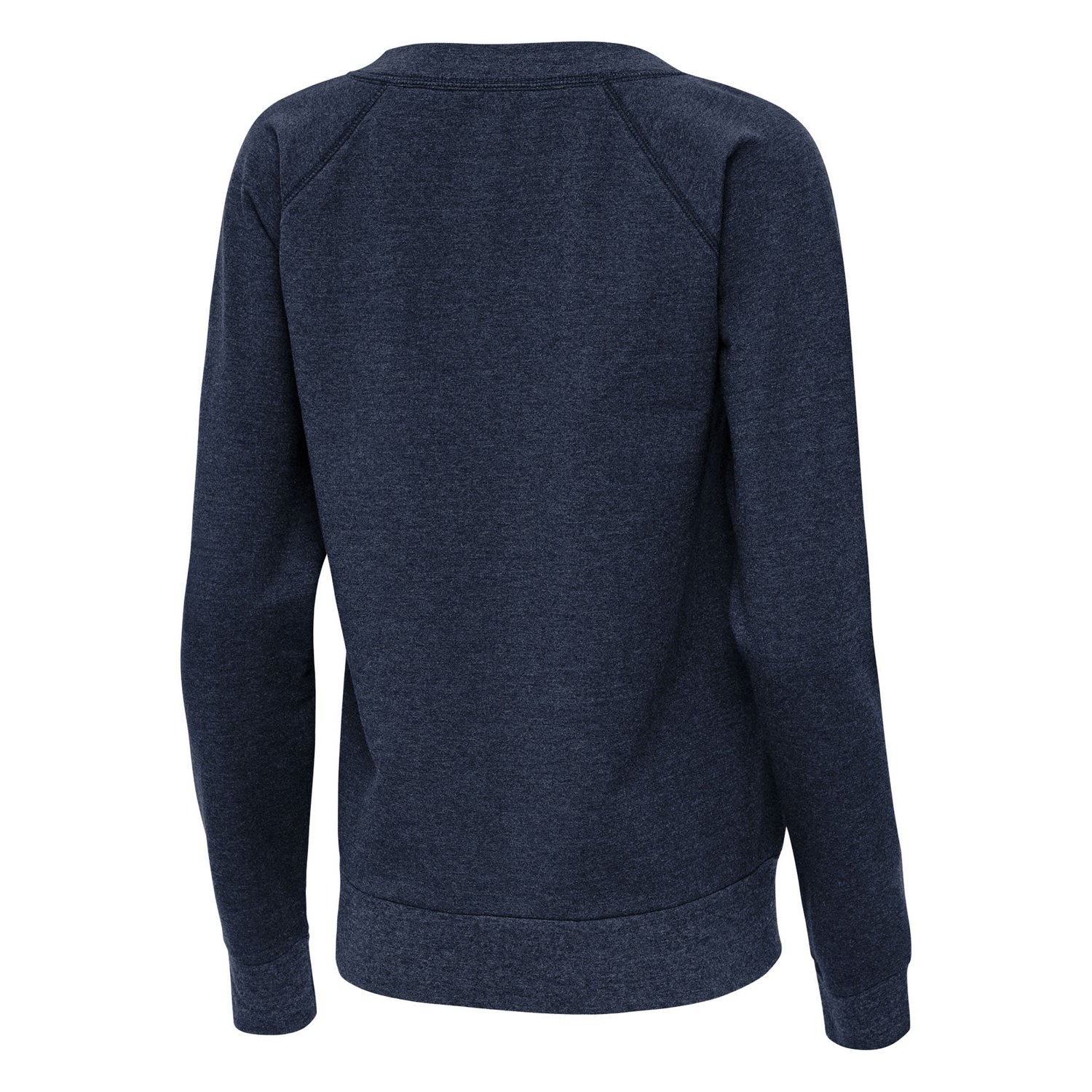 Antigua Heather Michigan Wolverines Varsity V-Neck Tri-Blend Pullover Sweatshirt - view number 3