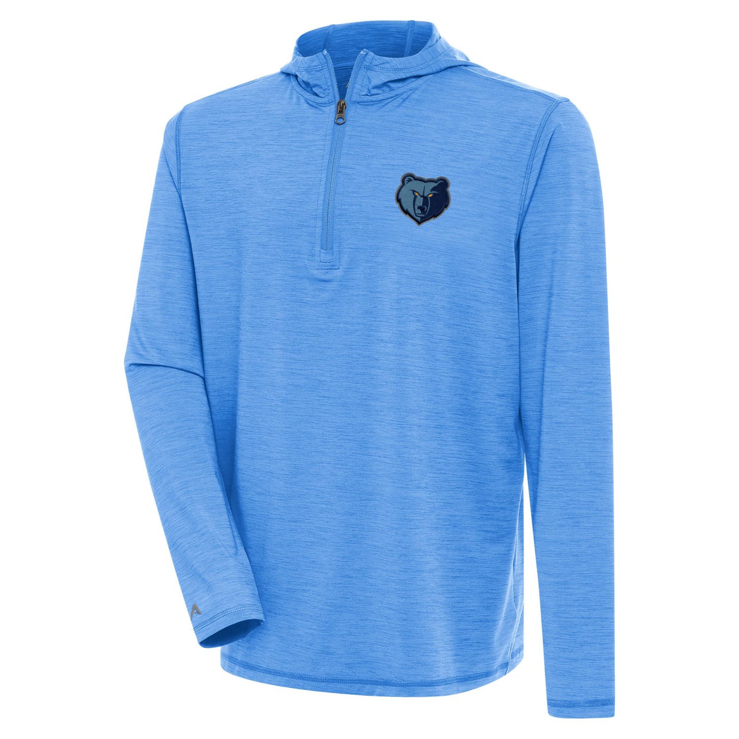 Antigua Heather Powder Memphis Grizzlies Tidy Quarter-Zip Lightweight Pullover Top
