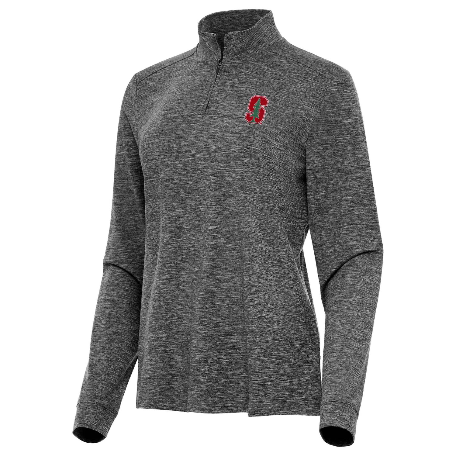 Antigua Heather Stanford Cardinal Mentor Quarter-Zip Top - view number 2
